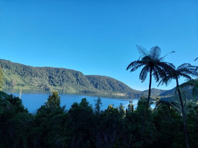 View of Tarawera Lake and Trial